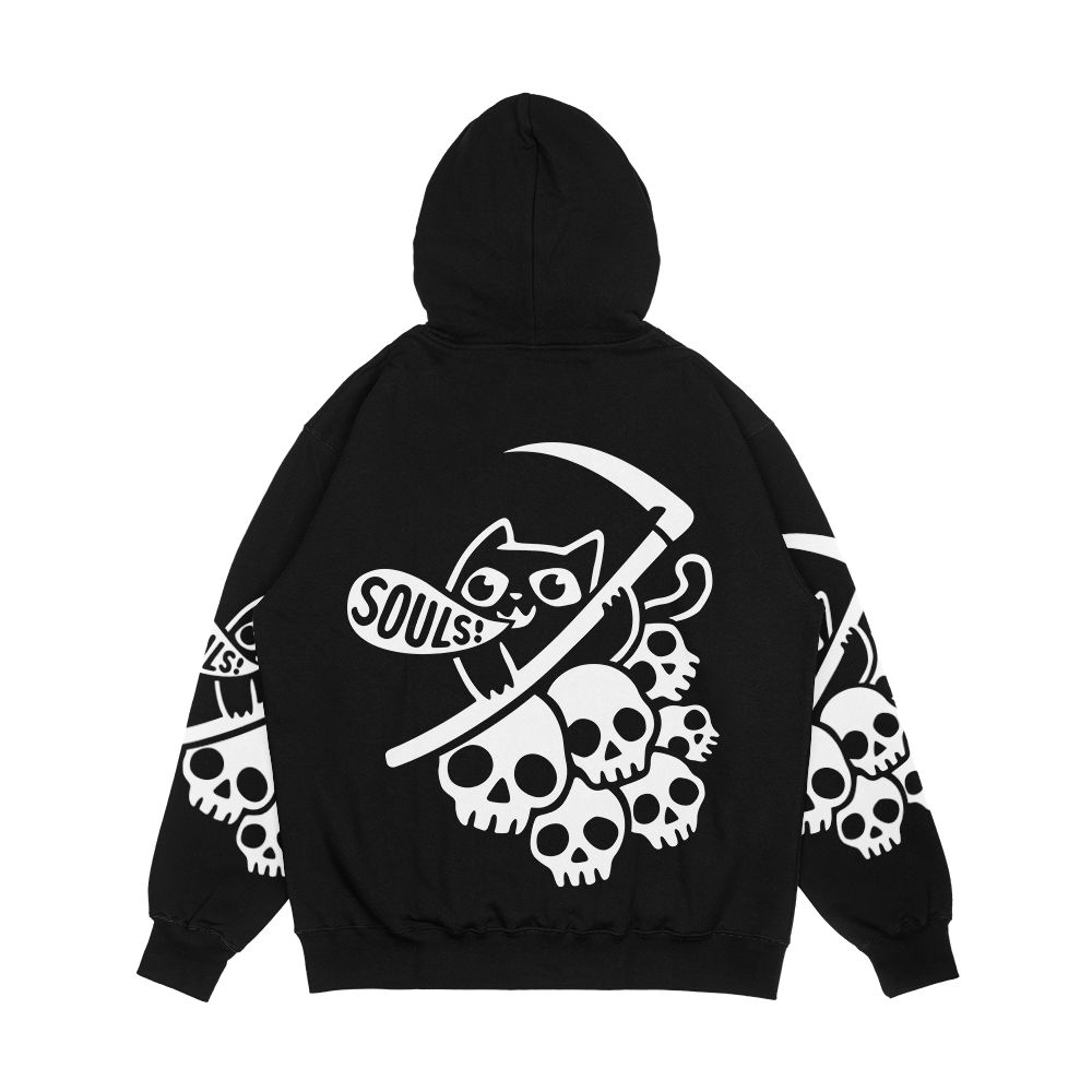 Cat Got Your Soul Ii Men's All-Over-Print Hoodie - Image 2