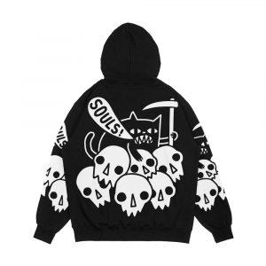 Alternative view of Cat Got Your Soul Men's All-Over-Print Hoodie
