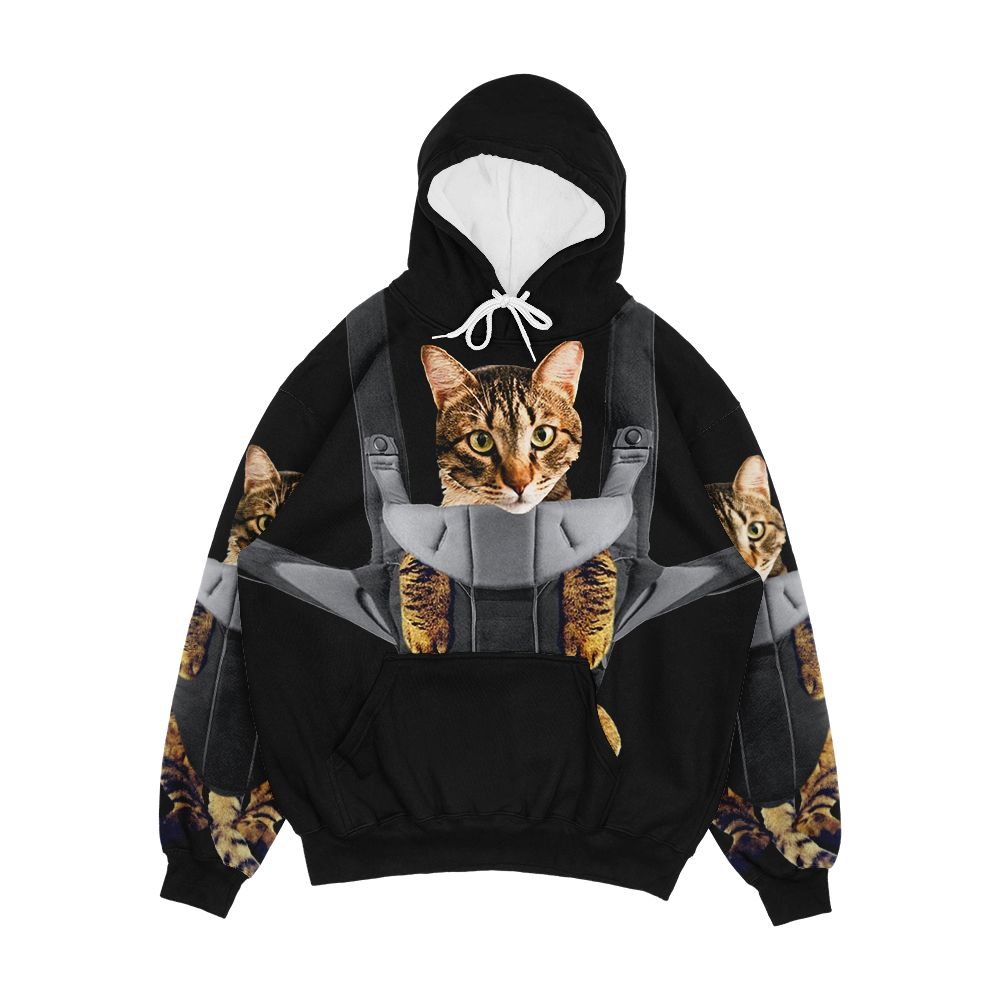 Cat In A Baby Carrier Men's All-Over-Print Hoodie