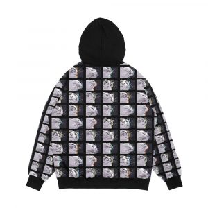 Alternative view of Cat Vibing Meme Catjam Cat Vibing To Music Men's All-Over-Print Hoodie