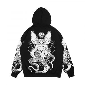 Alternative view of Cathulhu The Cosmic Tentacle Cat Men's All-Over-Print Hoodie