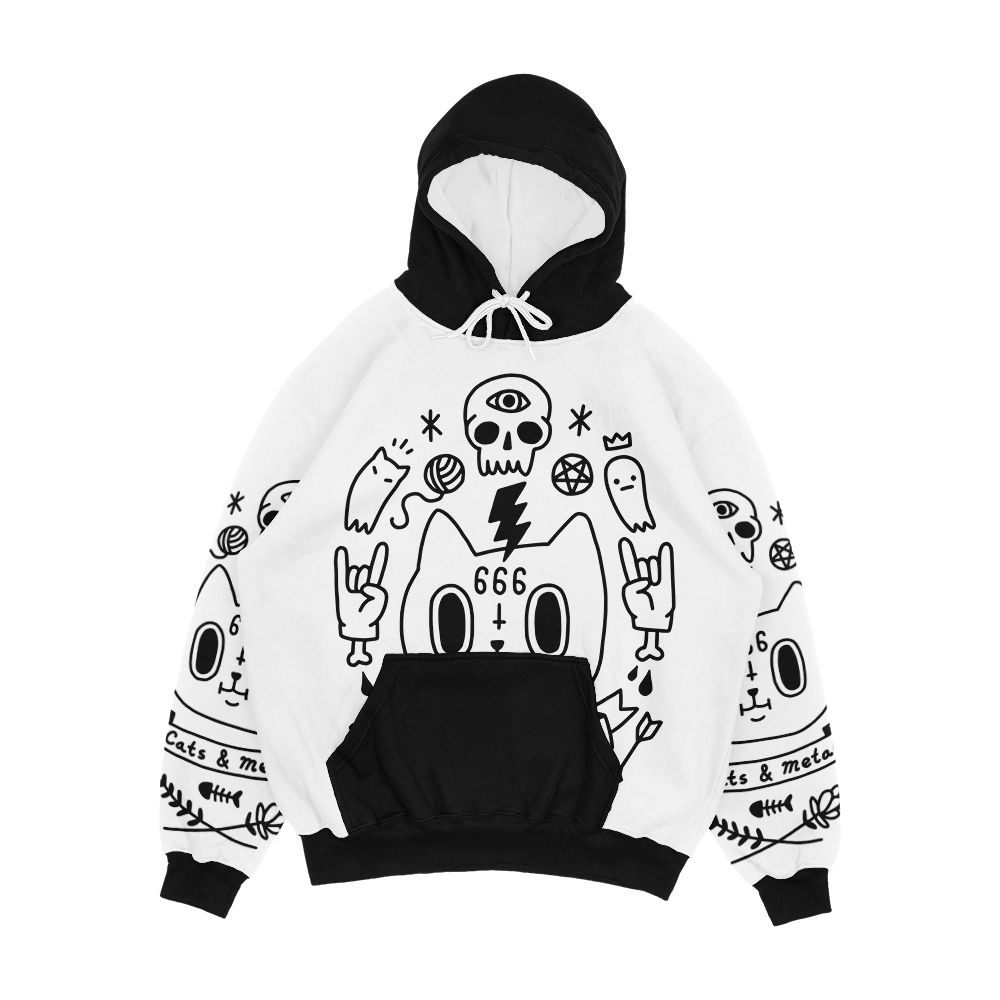 Cats And Metal Men's All-Over-Print Hoodie