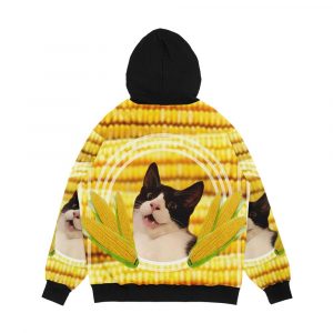 Alternative view of Cats Want The Corn Men's All-Over-Print Hoodie