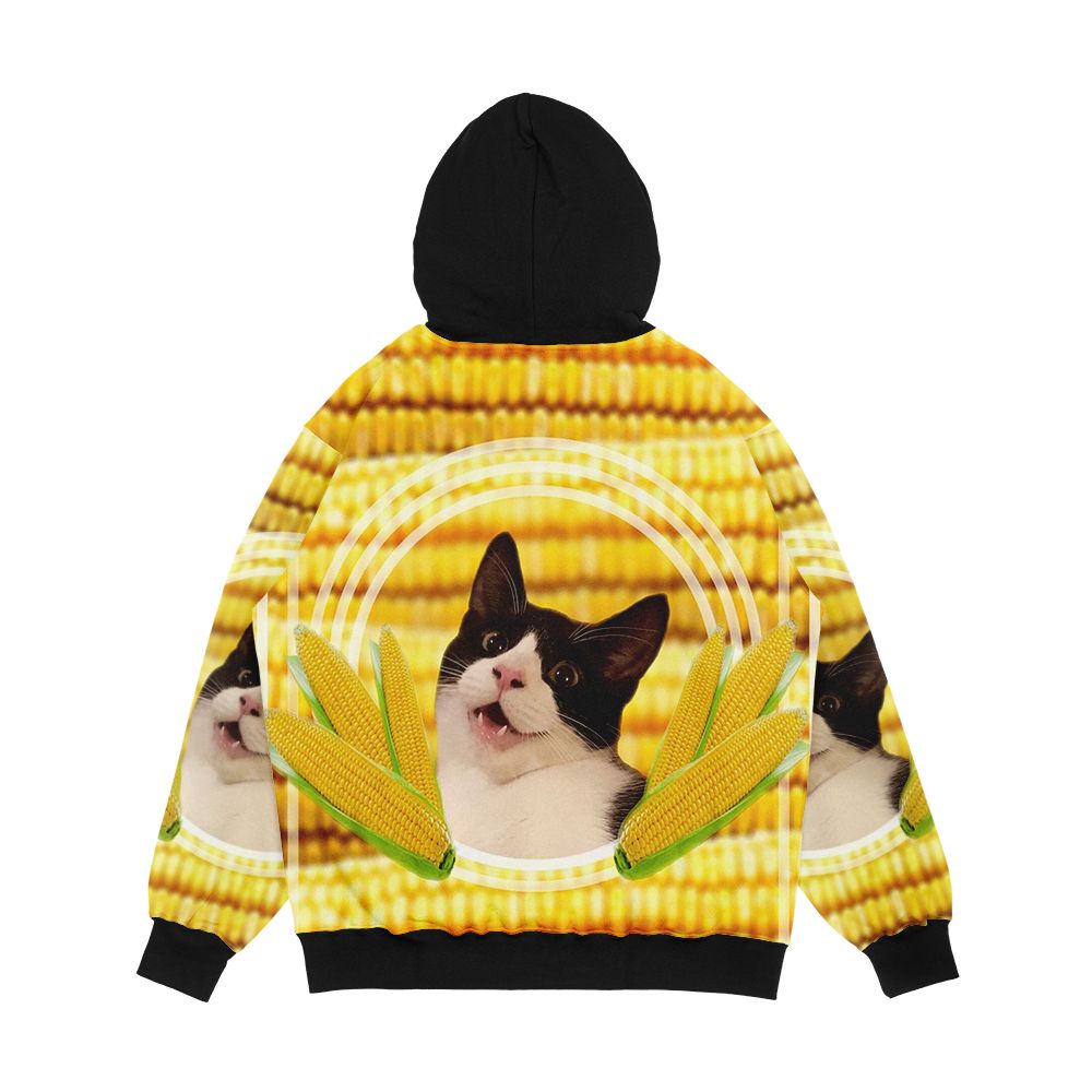 Cats Want The Corn Men's All-Over-Print Hoodie - Image 2