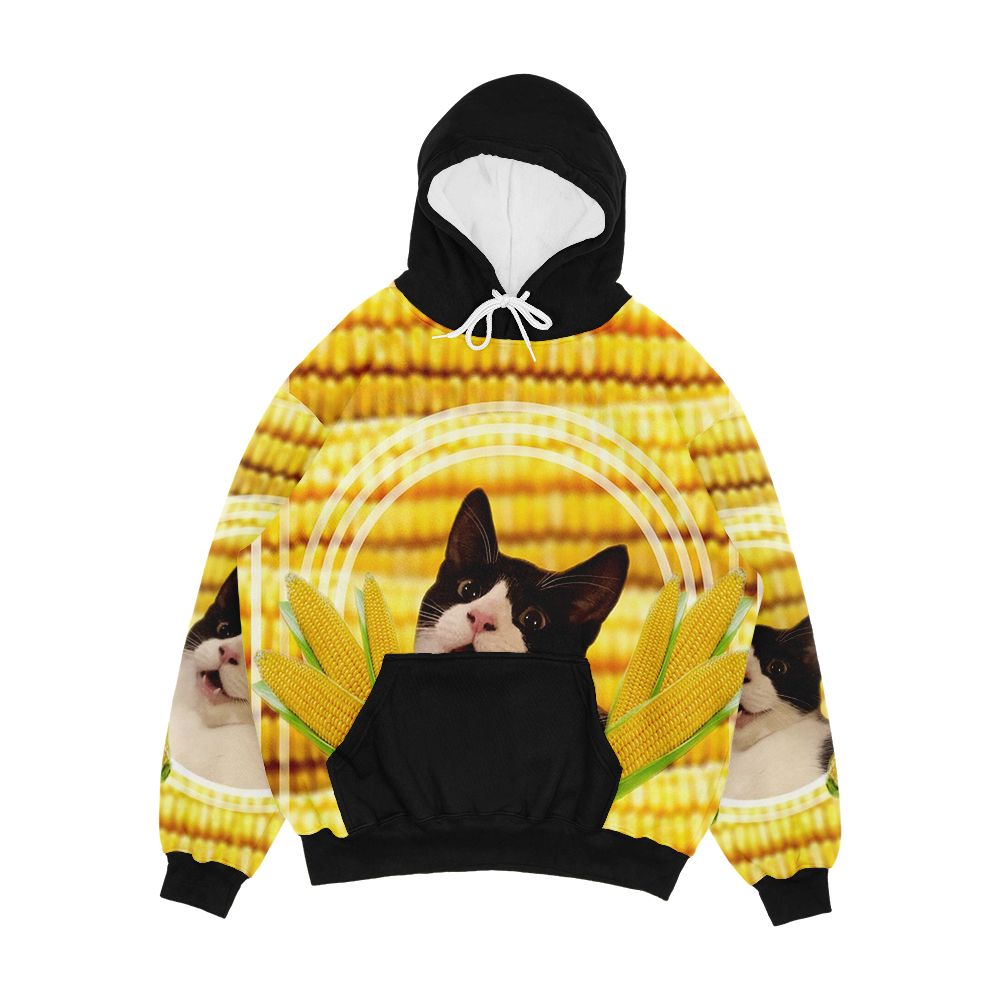 Cats Want The Corn Men's All-Over-Print Hoodie
