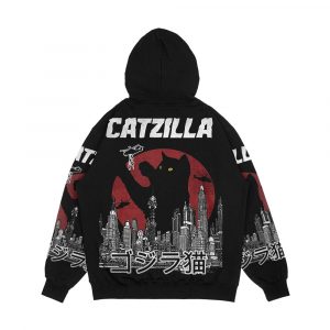 Alternative view of Catzilla Vintage Men's All-Over-Print Hoodie