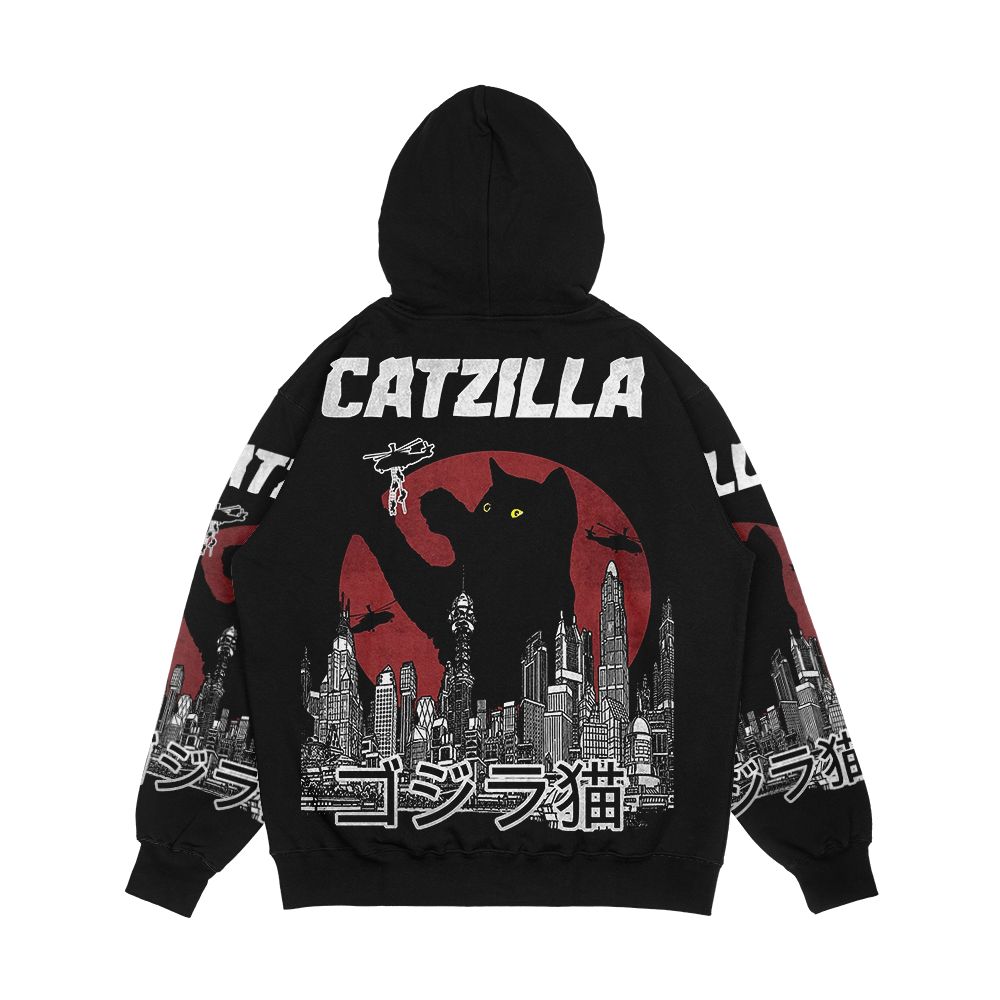 Catzilla Vintage Men's All-Over-Print Hoodie - Image 2