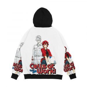 Alternative view of Cells At Work Lavori In Corpo Men's All-Over-Print Hoodie