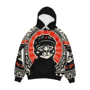 Chairman Meow Kittens Of The World Unite Meow Tse Tung Men's All-Over-Print Hoodie