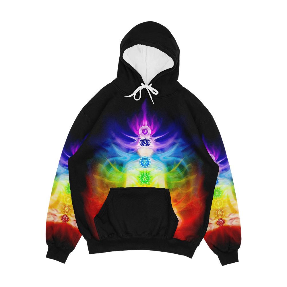 Chakras And Energy Flow On Human Body Art Photo Print Men's All-Over-Print Hoodie
