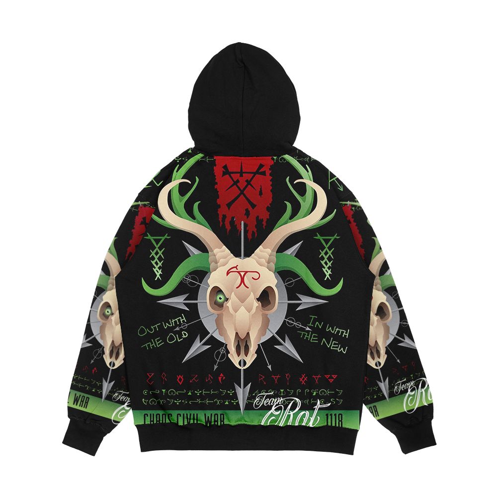 Chaos Civil War 1118 Team Rat Men's All-Over-Print Hoodie - Image 2