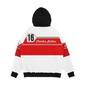 Alternative view of Charles Leclerc 16 Retro F1 Men's All-Over-Print Hoodie