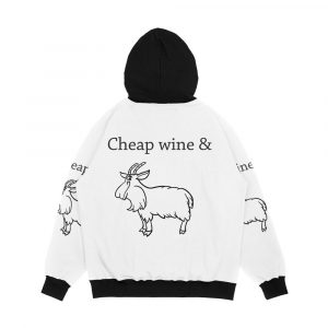 Alternative view of Cheap Wine And A Three Legged Goat Men's All-Over-Print Hoodie