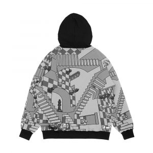 Alternative view of Check Dimension Men's All-Over-Print Hoodie