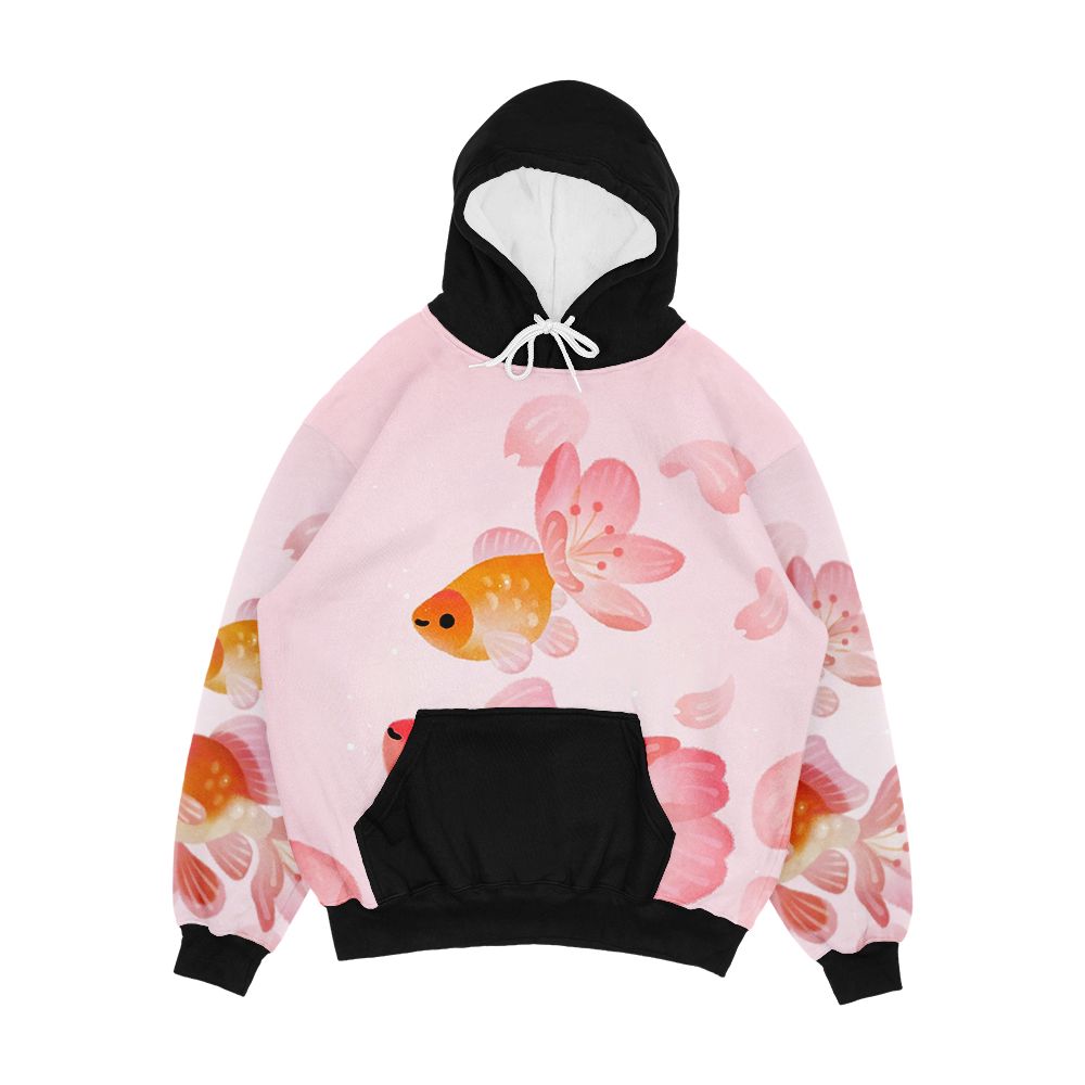 Cherry Blossom Goldfish 1 Men's All-Over-Print Hoodie