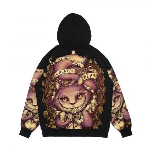 Alternative view of Cheshire Cat Men's All-Over-Print Hoodie