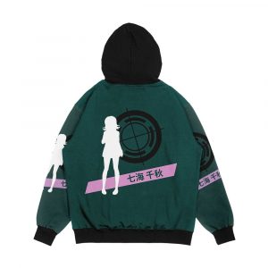 Alternative view of Chiaki Nanami Silhouette Men's All-Over-Print Hoodie