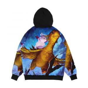 Alternative view of Chocobo And Mogry Men's All-Over-Print Hoodie