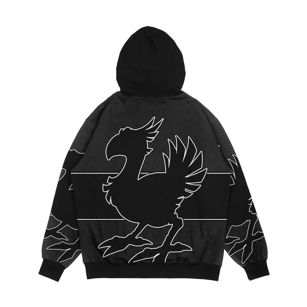 Chocobo Black Men's All-Over-Print Hoodie - Image 2