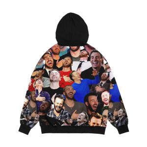 Alternative view of Chris Evans Laughing Men's All-Over-Print Hoodie