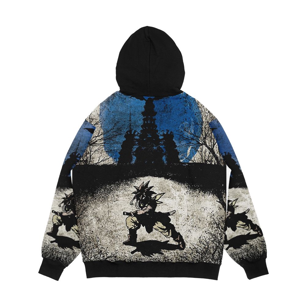 Chrono Trigger Art The Silent Protagonist Men's All-Over-Print Hoodie - Image 2