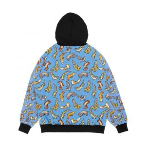 Alternative view of Chub Geckos In Blue Men's All-Over-Print Hoodie