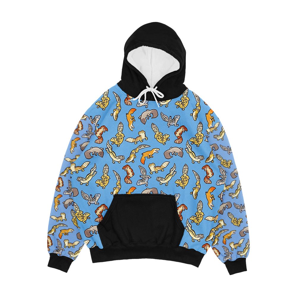 Chub Geckos In Blue Men's All-Over-Print Hoodie