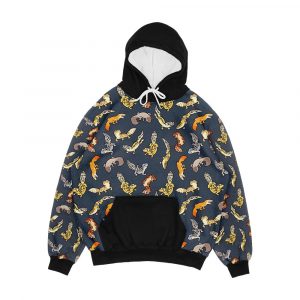 Chub Geckos In Dark Grey Men's All-Over-Print Hoodie