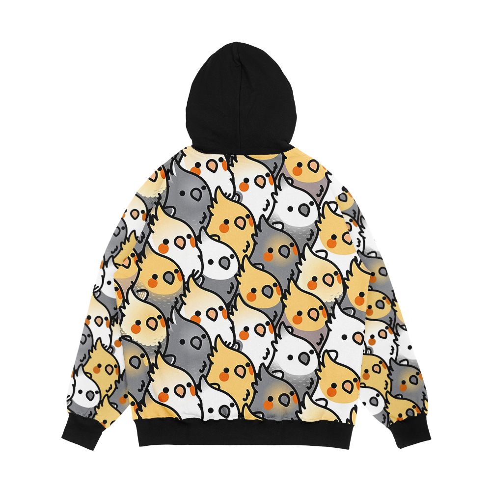 Chubby Cockatiel Party Men's All-Over-Print Hoodie - Image 2