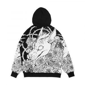 Alternative view of Chupacabra En Las Flores Men's All-Over-Print Hoodie