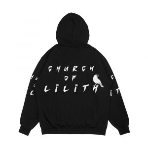 Alternative view of Church Of Lilith White Typography Men's All-Over-Print Hoodie