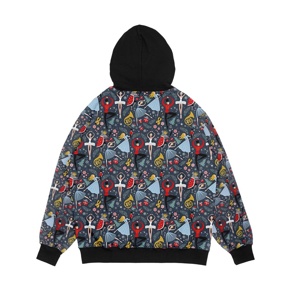 Clara's Nutcracker Ballet Repeat By Robin Pickens Men's All-Over-Print Hoodie - Image 2