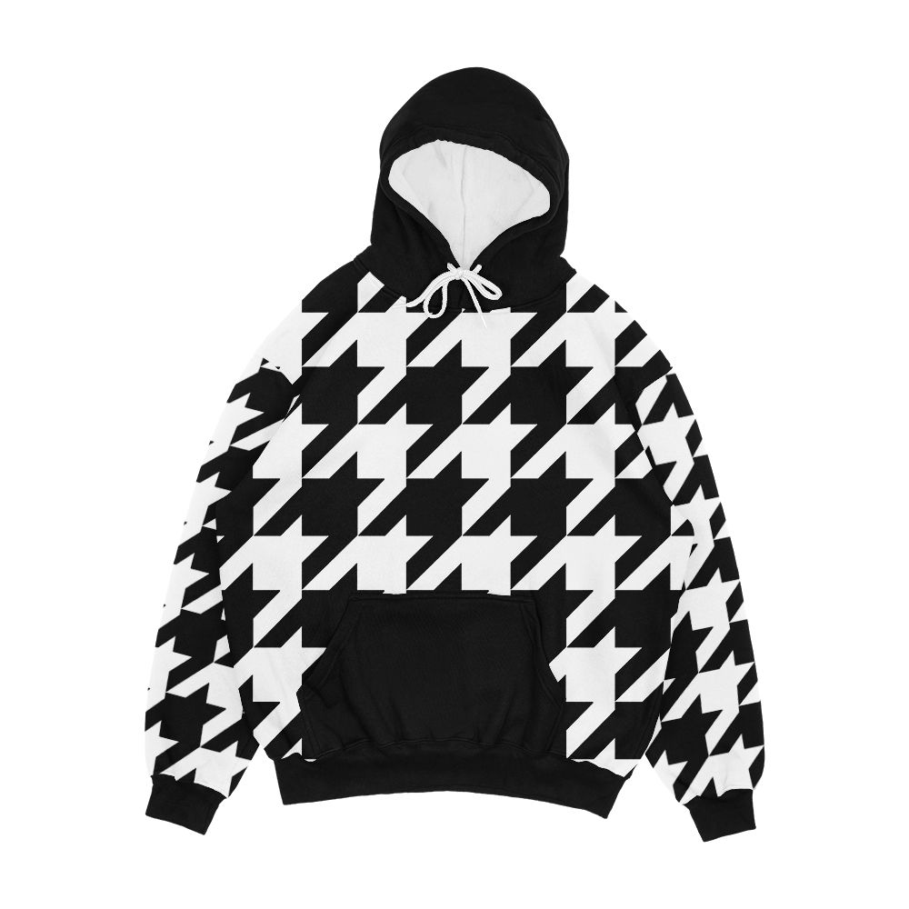 Classic Houndstooth Large Print Men's All-Over-Print Hoodie