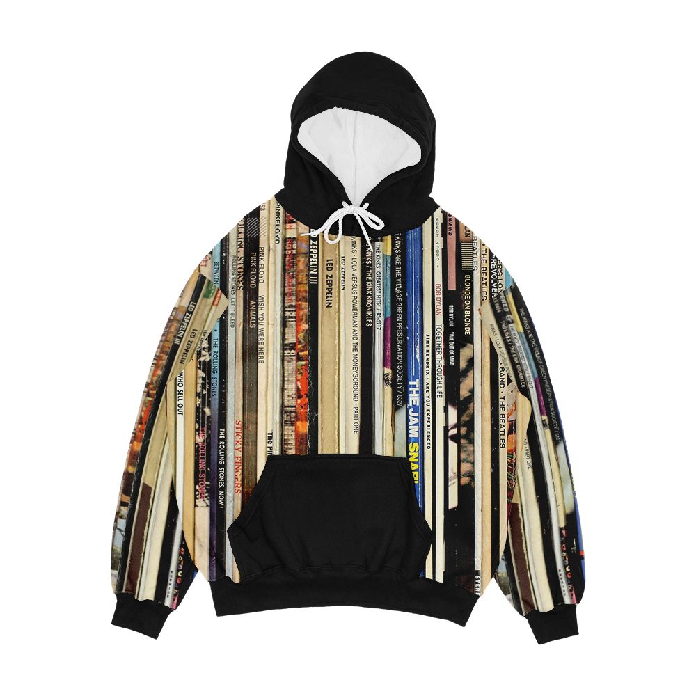 Classic Rock Vinyl Records Men's All-Over-Print Hoodie