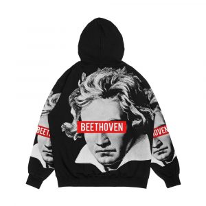 Alternative view of Classical Music Beethoven Men's All-Over-Print Hoodie