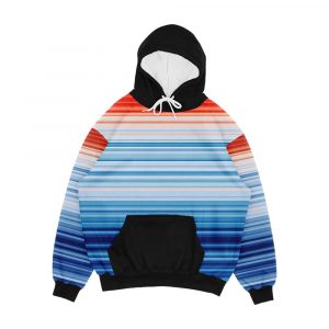 Climate Change Stripes Men's All-Over-Print Hoodie