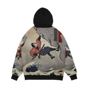 Alternative view of Climbing Samurai Deep Water Soloing Men's All-Over-Print Hoodie
