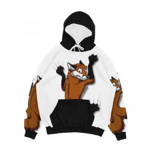Clinging Red Fox Men's All-Over-Print Hoodie