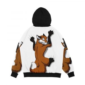 Alternative view of Clinging Red Fox Men's All-Over-Print Hoodie