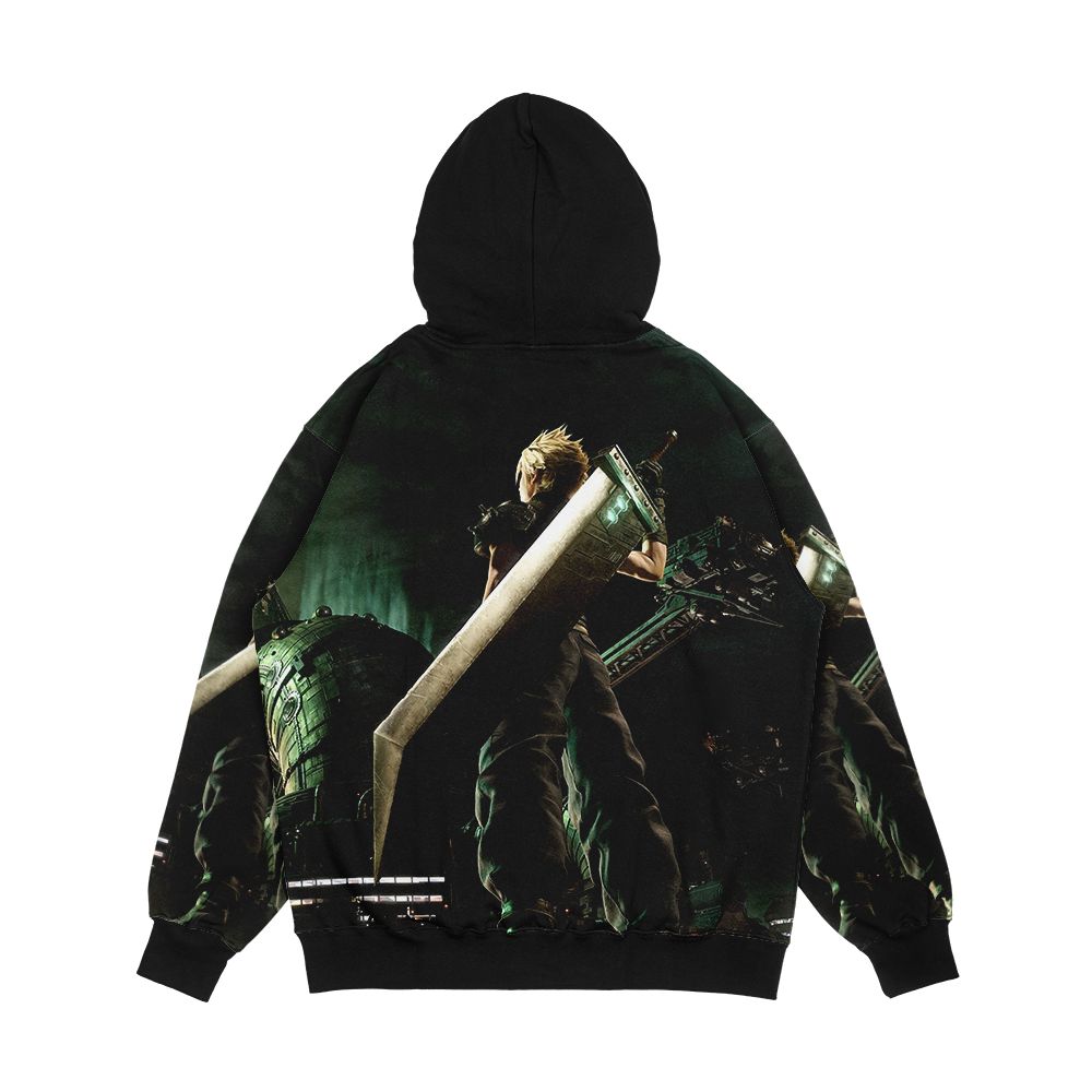 Cloud Strife Vs Shinra Remake Men's All-Over-Print Hoodie - Image 2