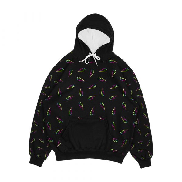 Cmyk Lightning Black Men's All-Over-Print Hoodie
