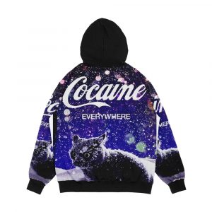 Alternative view of Cocaine Cat Men's All-Over-Print Hoodie