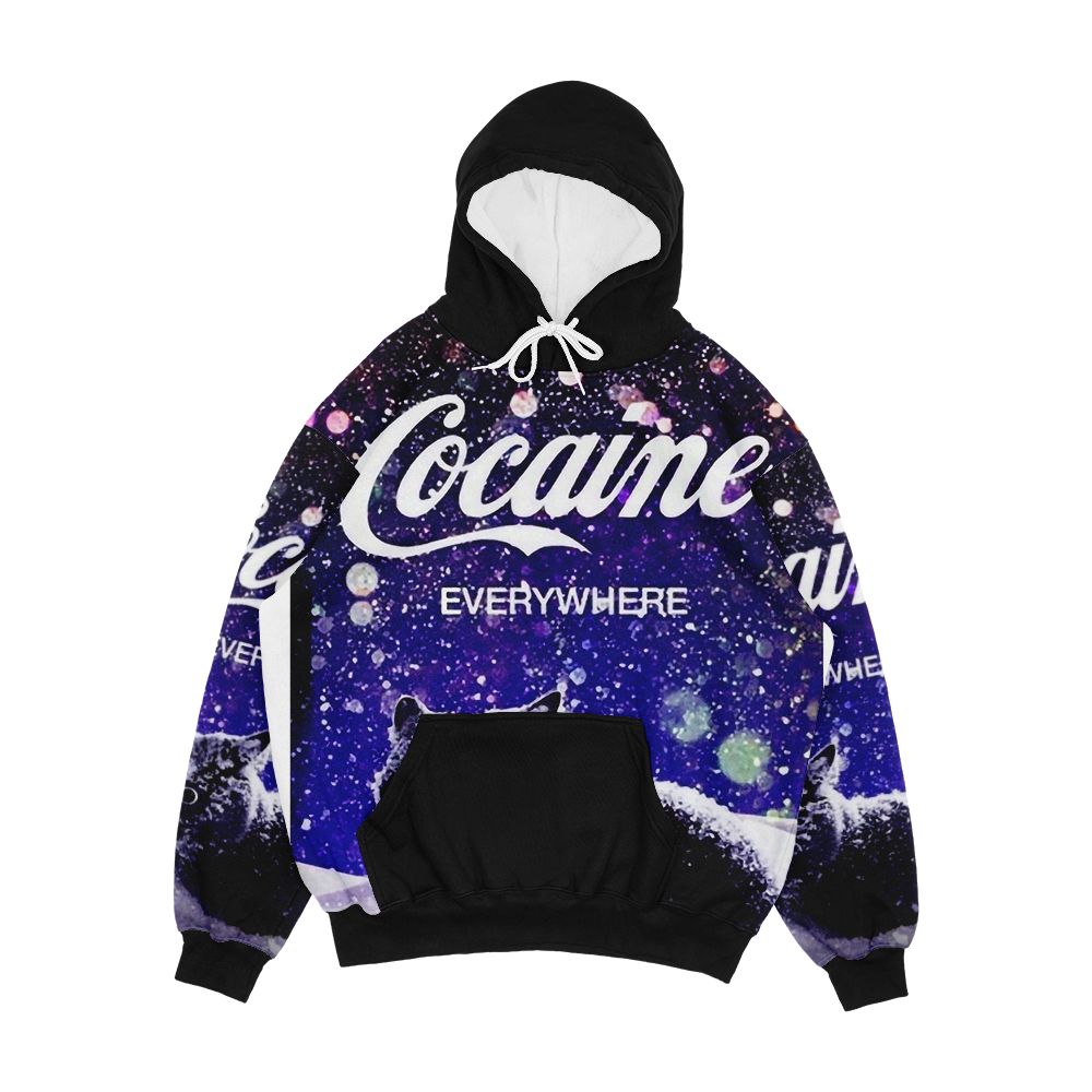 Cocaine Cat Men's All-Over-Print Hoodie