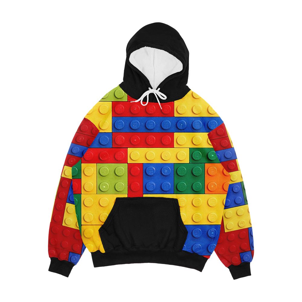 Colorful Bricks Design Men's All-Over-Print Hoodie
