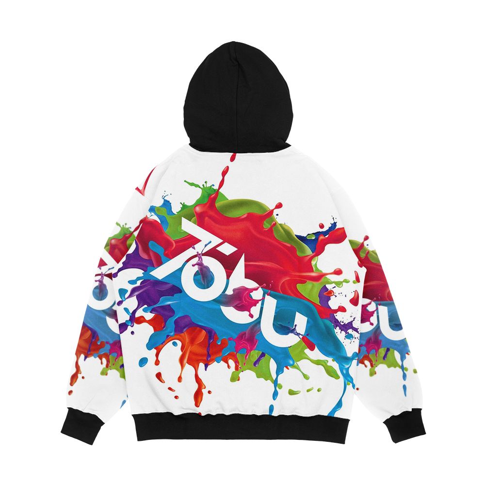 Colorful Tobu Splash Men's All-Over-Print Hoodie - Image 2