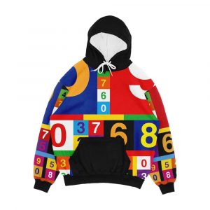 Coloured Numbers Men's All-Over-Print Hoodie