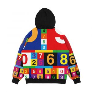 Alternative view of Coloured Numbers Men's All-Over-Print Hoodie