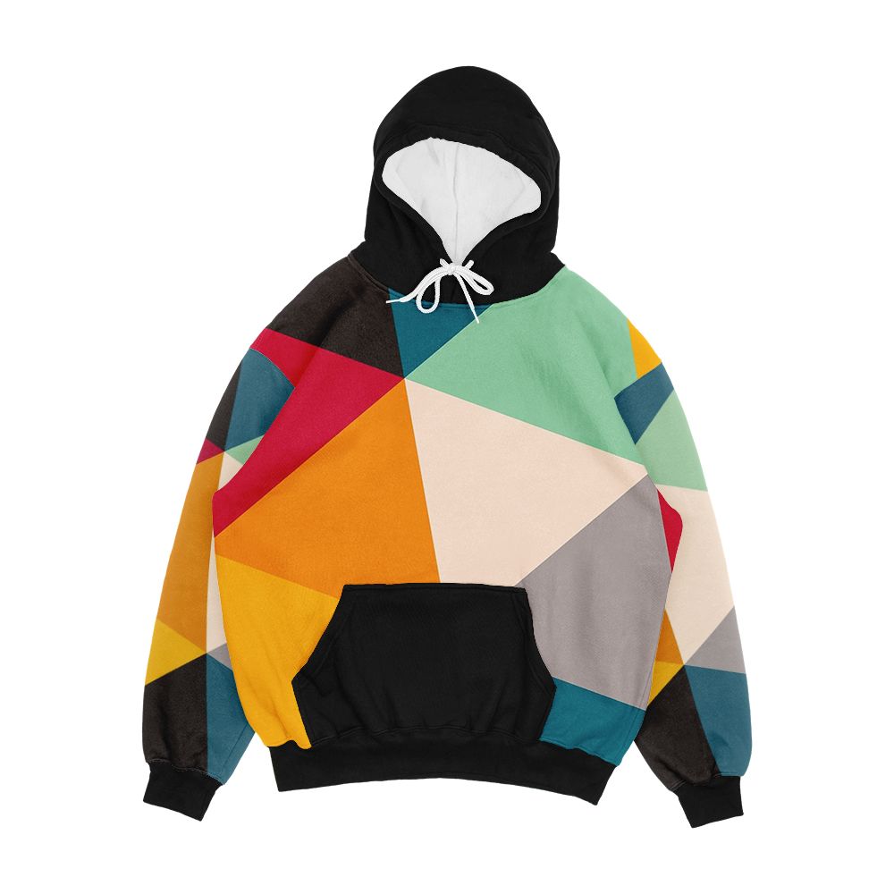 Colourful Geometric Triangles 2012 Men's All-Over-Print Hoodie