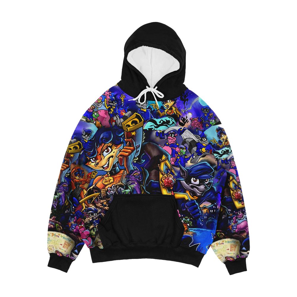 Comic Collage Sly Cooper Men's All-Over-Print Hoodie