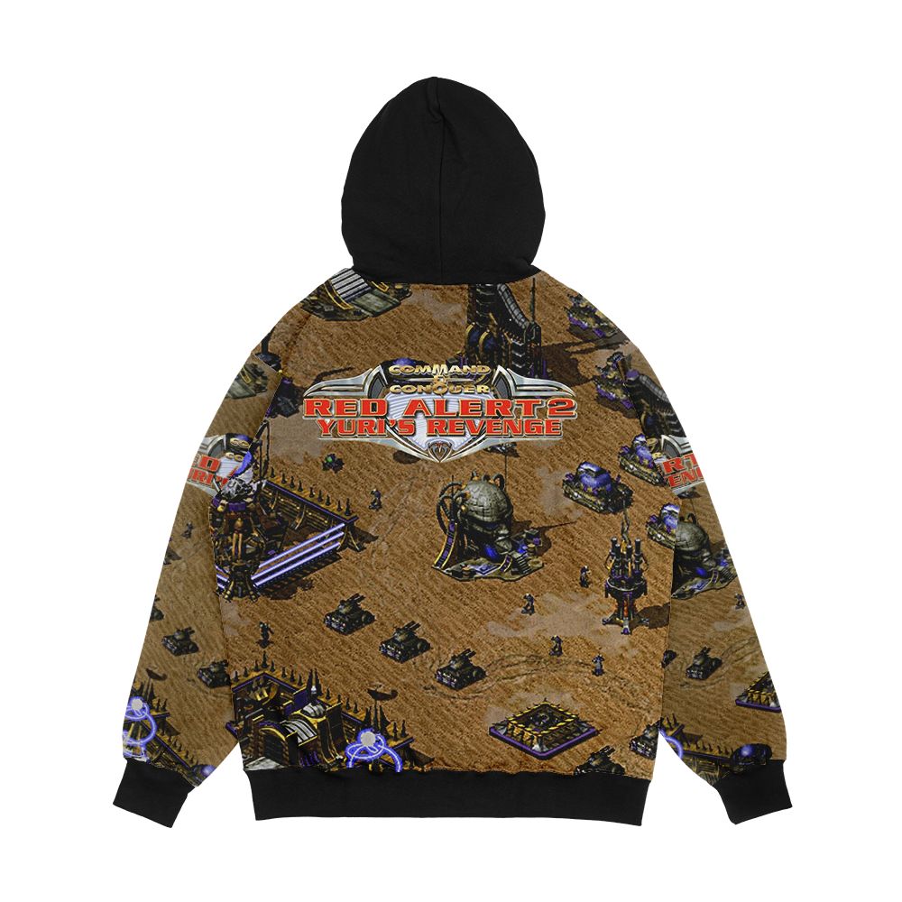 Command And Conquer Red Alert 2 In Game Rush Shirt Yuri Edition Men's All-Over-Print Hoodie - Image 2